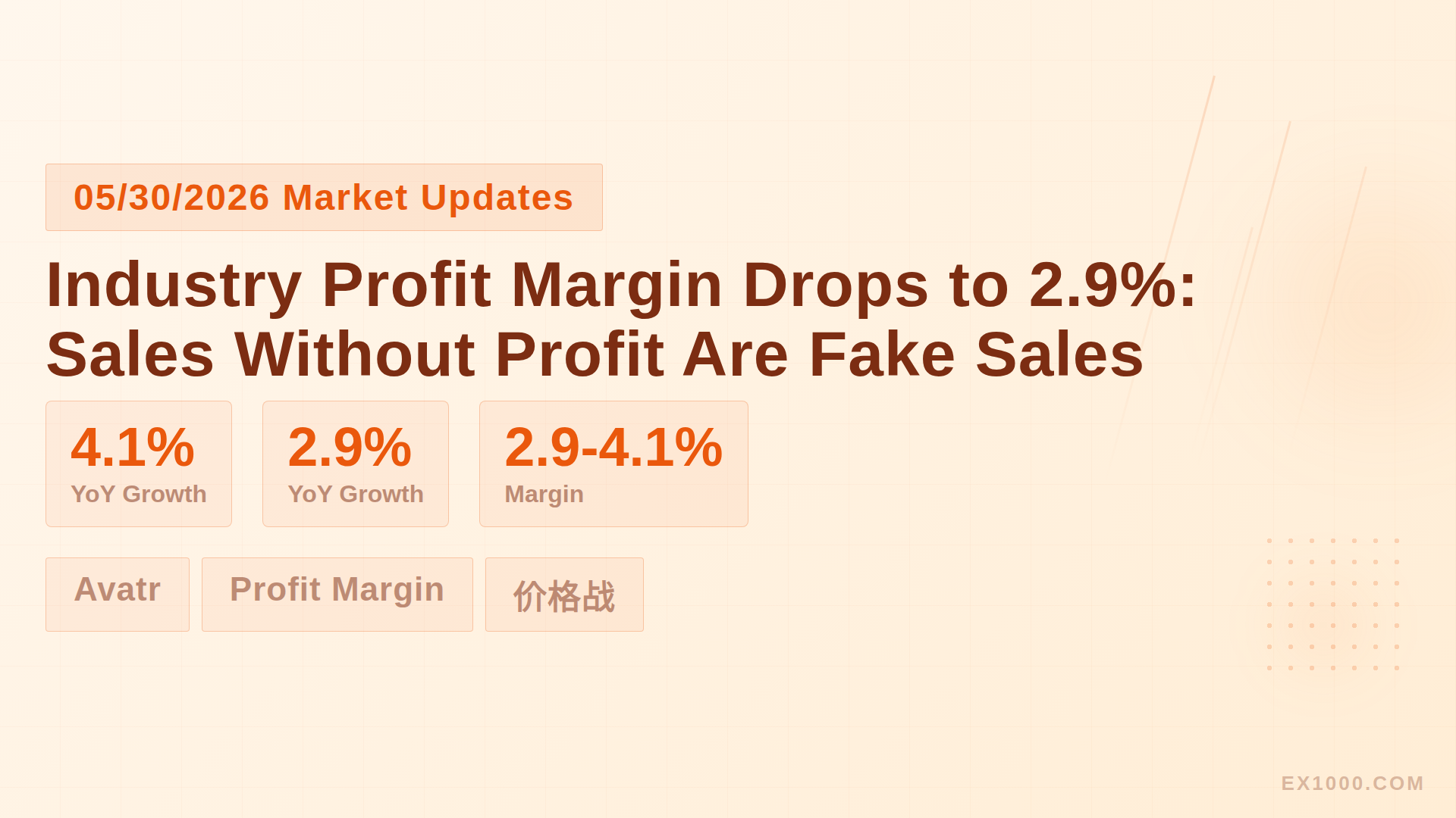 Industry Profit Margin Drops to 2.9%: Sales Without Profit Are Fake Sales