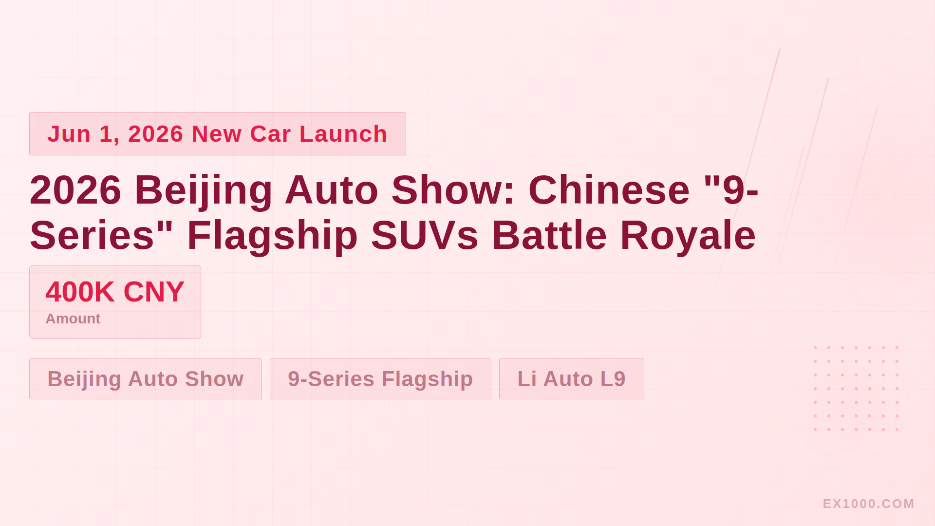 2026 Beijing Auto Show: Chinese "9-Series" Flagship SUVs Battle Royale