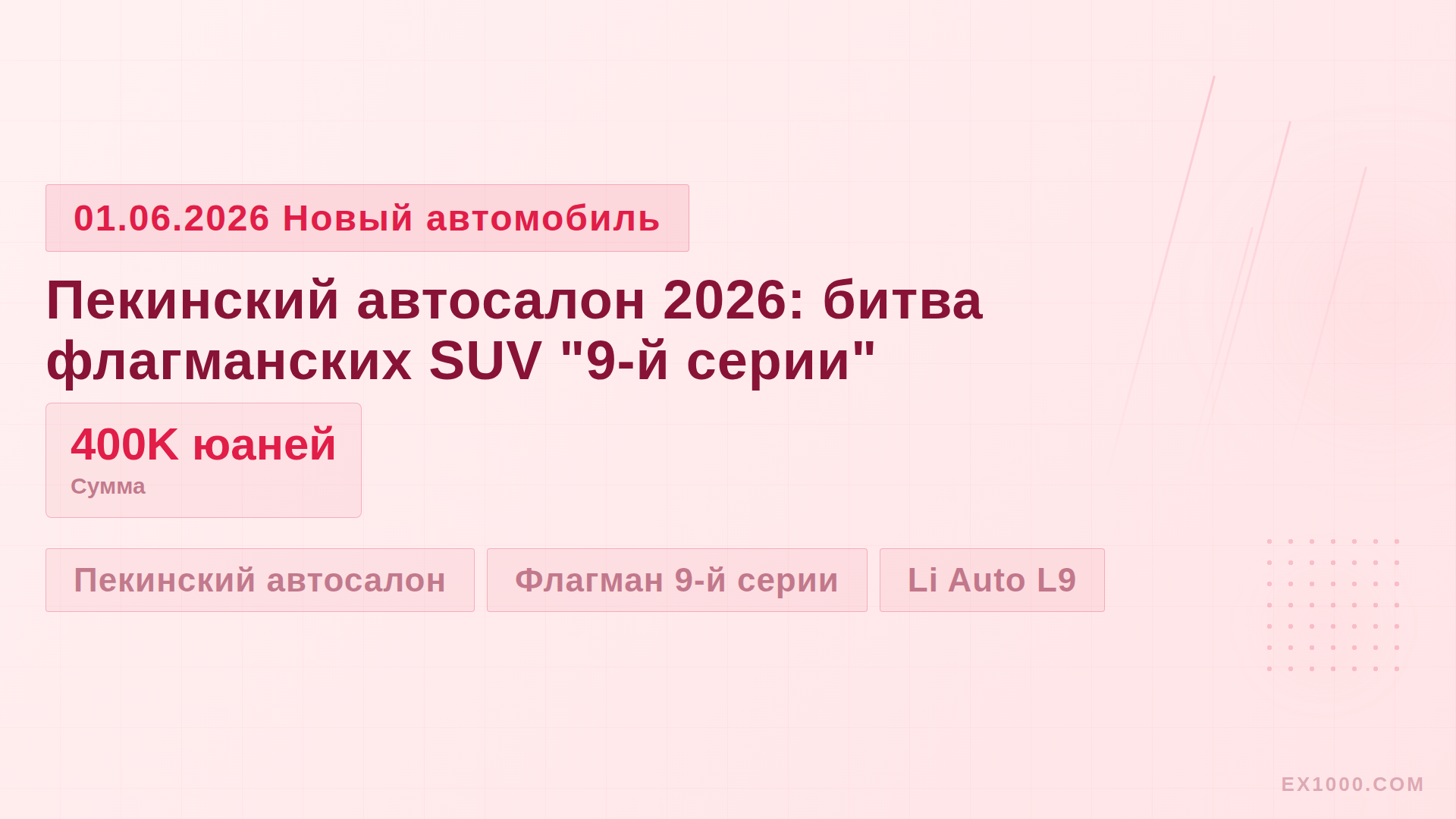 Пекинский автосалон 2026: битва флагманских SUV "9-й серии"