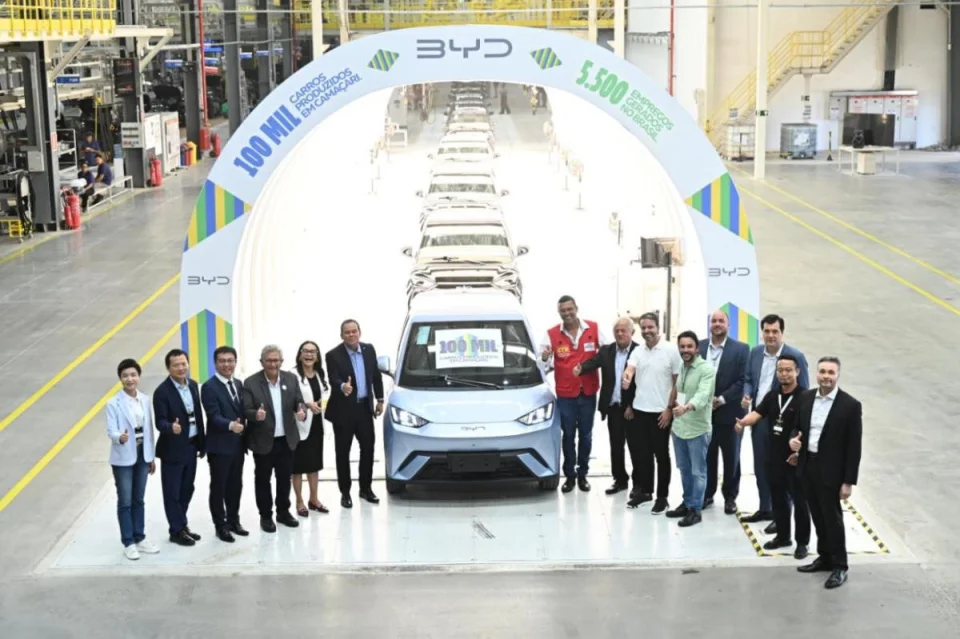 BYD Brazil Plant Rolls Out 100,000th NEV, Workforce Surpasses 5,500