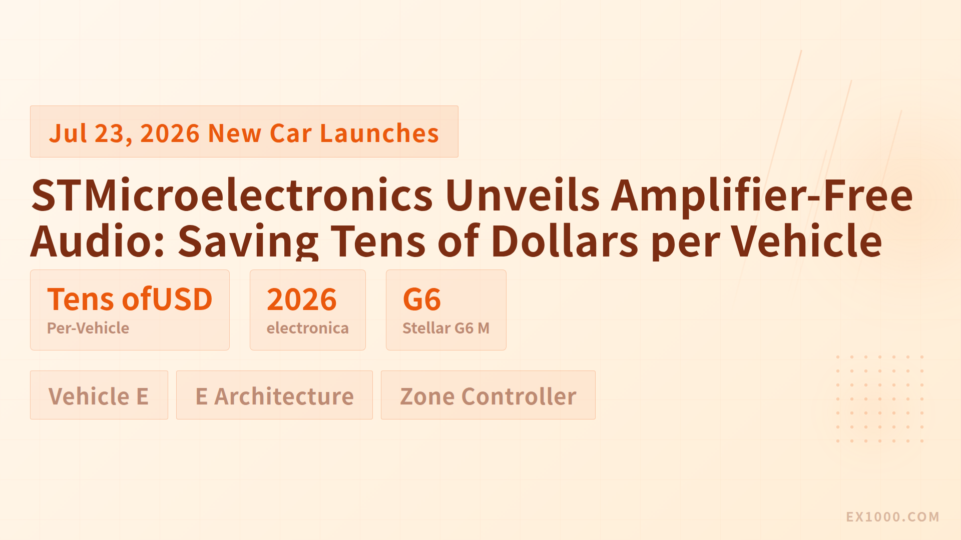 STMicroelectronics Unveils Amplifier-Free Audio: Saving Tens of Dollars per Vehicle
