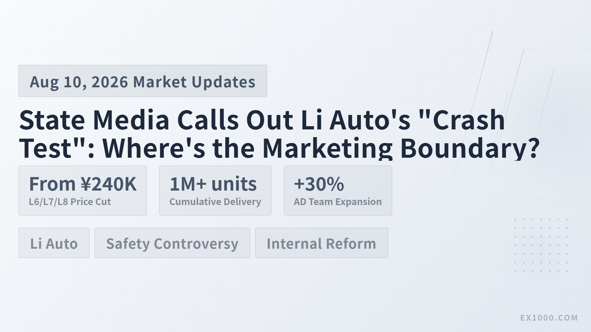 State Media Calls Out Li Auto's "Crash Test": Where's the Marketing Boundary?