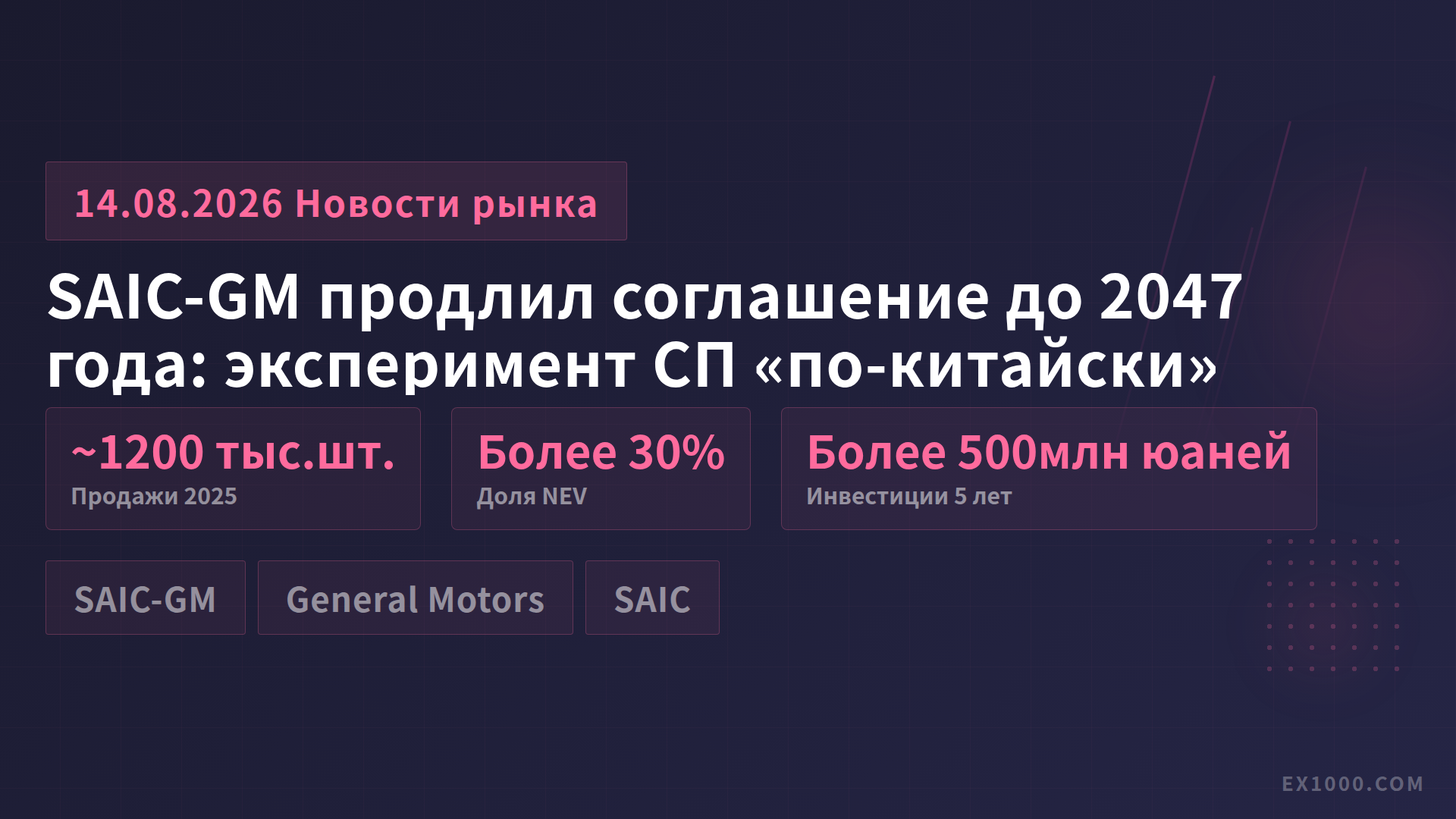 SAIC-GM продлил соглашение до 2047 года: эксперимент СП «по-китайски»