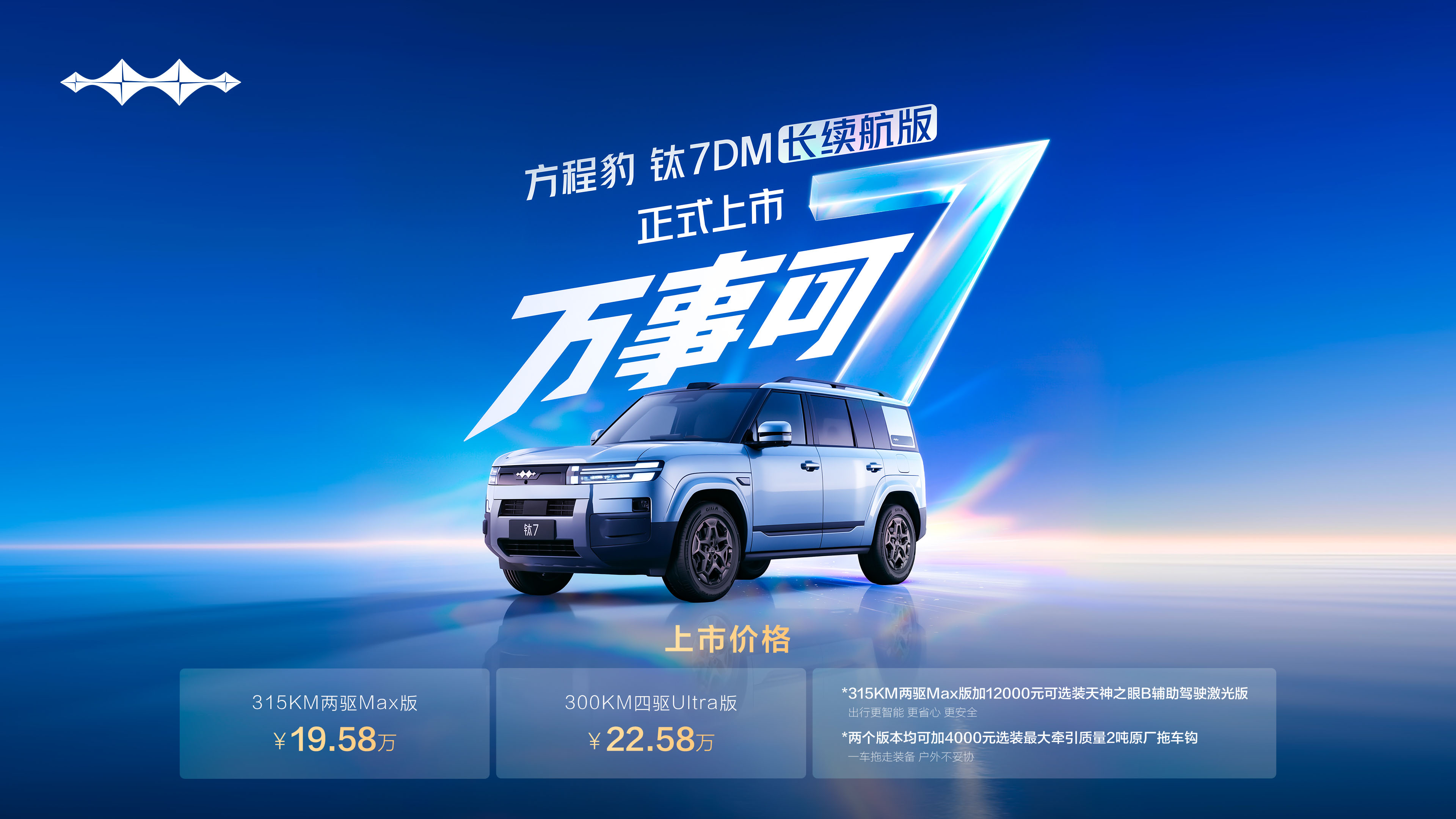 Fangchengbao Titanium 7 DM Long-Range Edition вышел на рынок от 27 тыс. долл. с запасом хода 1400+ км