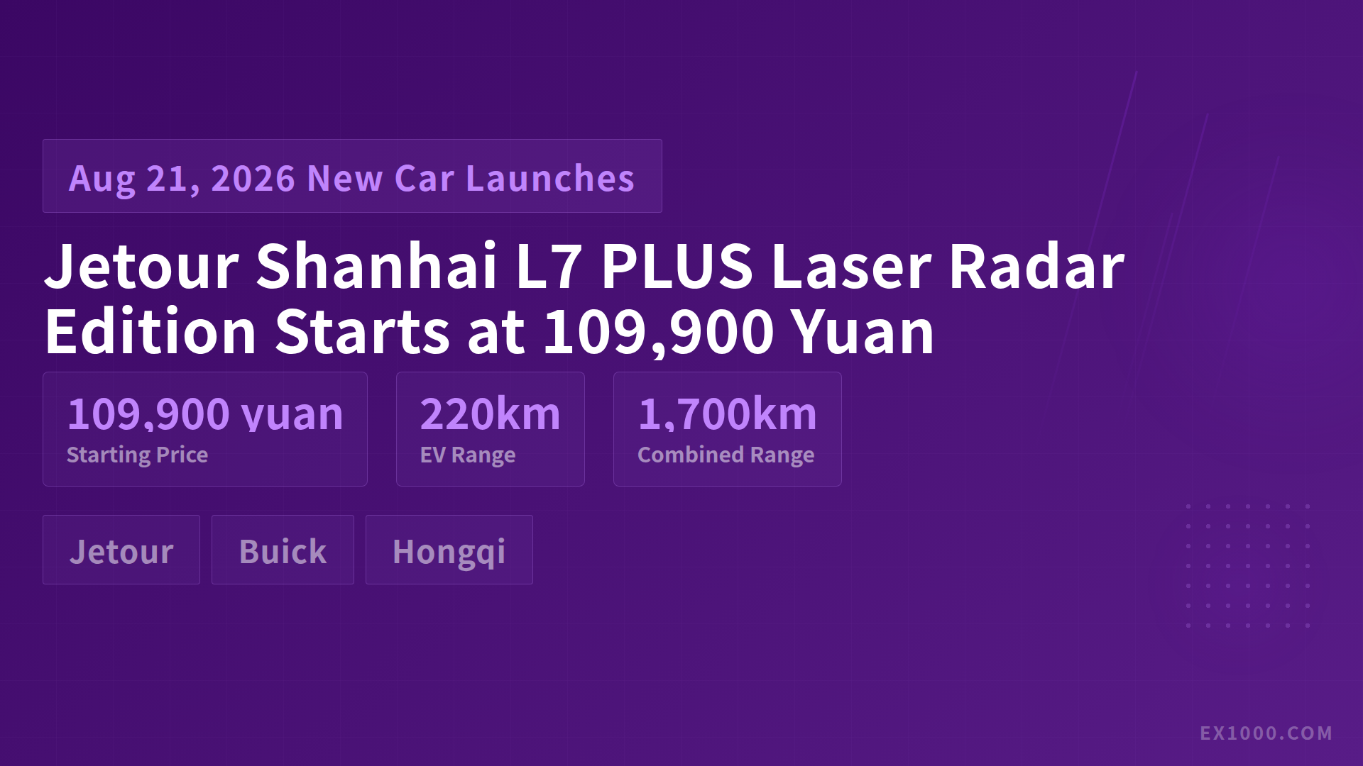 Jetour Shanhai L7 PLUS Laser Radar Edition Starts at 109,900 Yuan