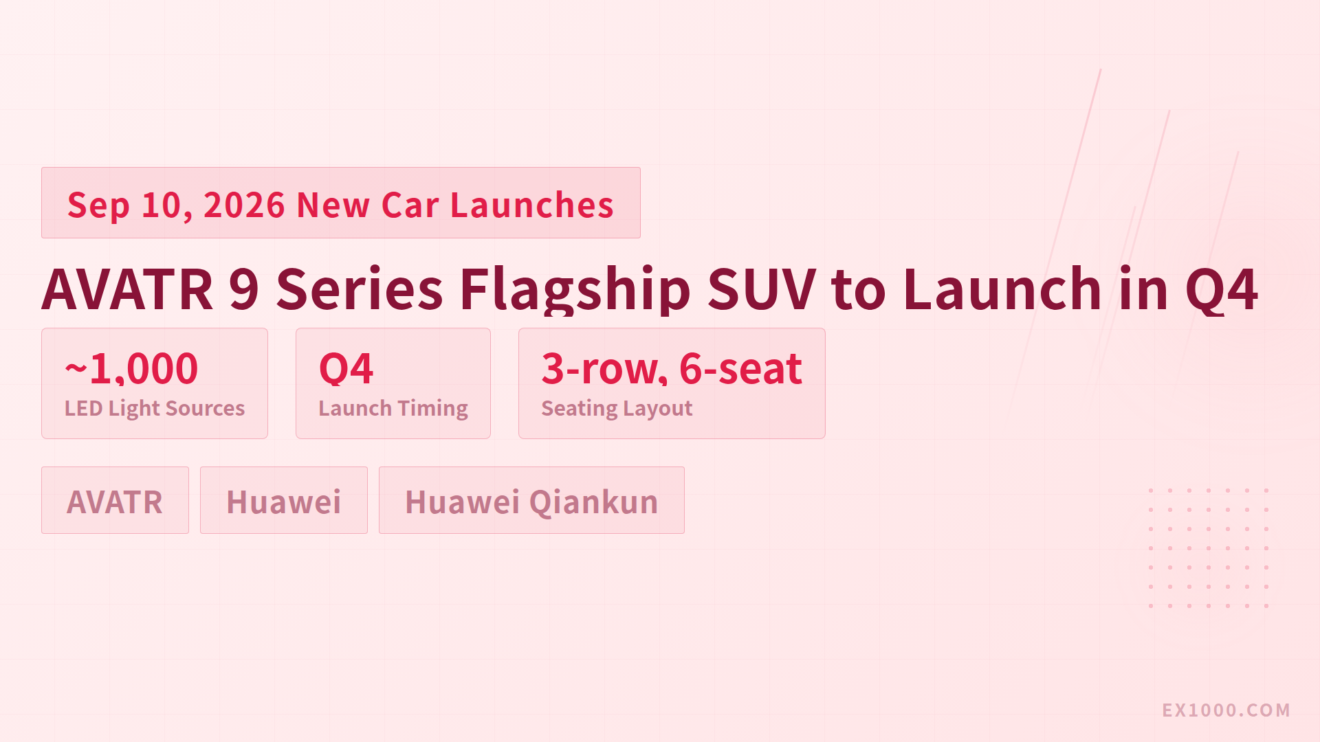 AVATR 9 Series Flagship SUV to Launch in Q4