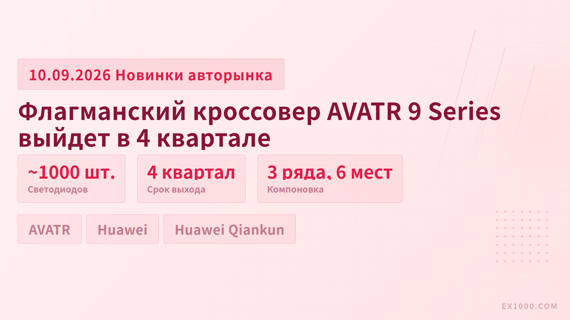 Флагманский кроссовер AVATR 9 Series выйдет в 4 квартале